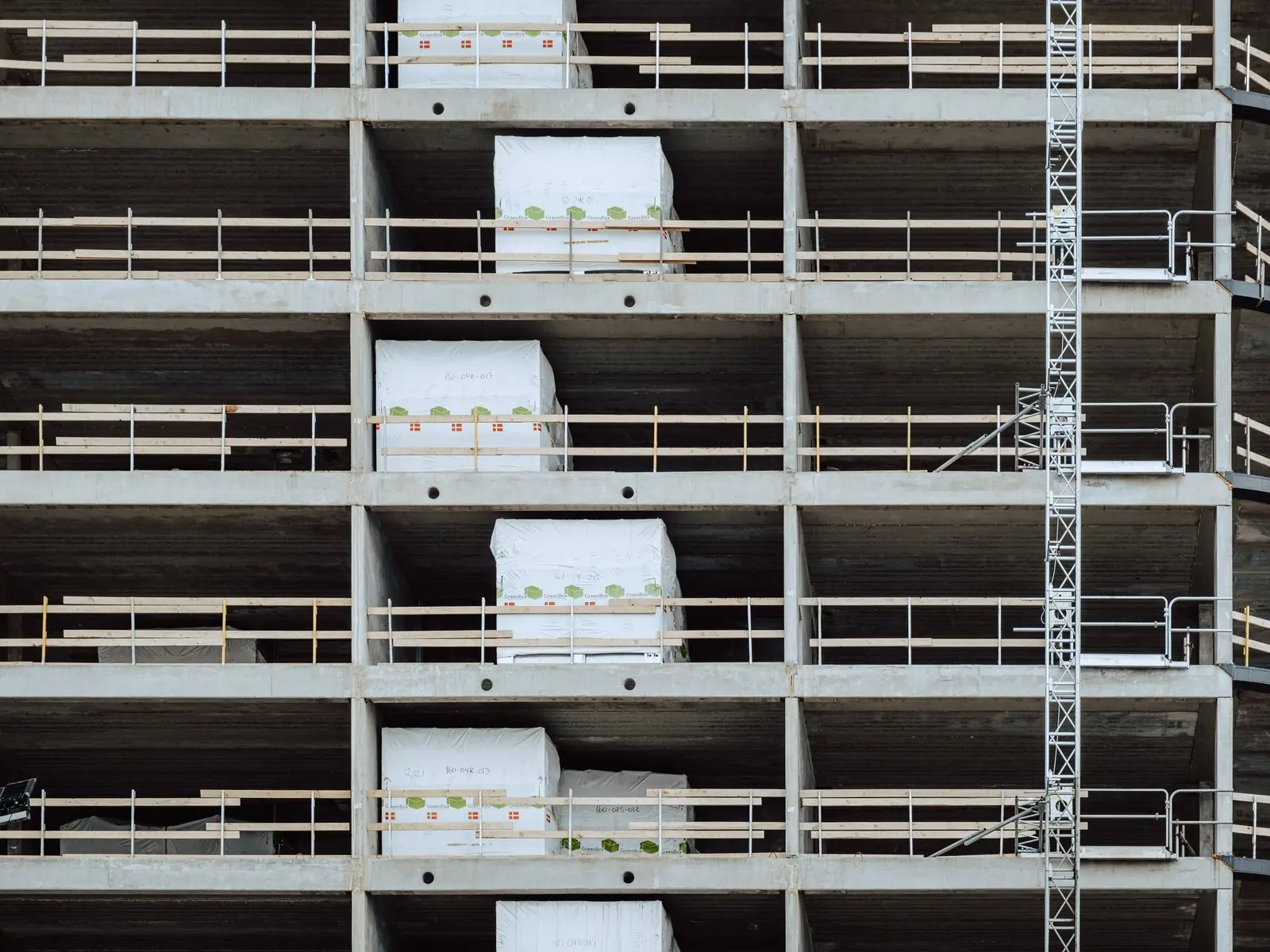 Estructura de hormigón de un edificio en construcción